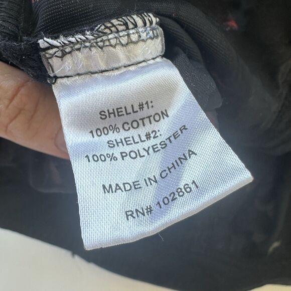 Adore Denim Sheer Panel Embroidered Velvet Floral Fringe Jacket Small Black - Picture 13 of 13